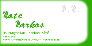 mate markos business card