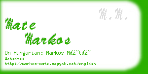 mate markos business card